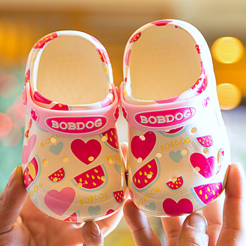 Bobdog / Bobdog Giày Lỗ Trẻ Em Mùa Hè Bé Trai Bé Gái Dễ Thương Chống Trơn Trượt Đế Mềm Cho Bé Trẻ Em