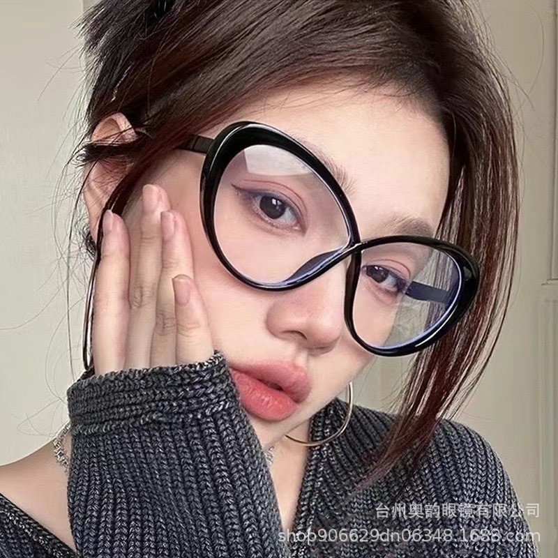 kính mắt lily kính mắt mèo Kính mát mắt mèo phong cách châu âu mỹ, chống ánh sáng xanh, khung lớn