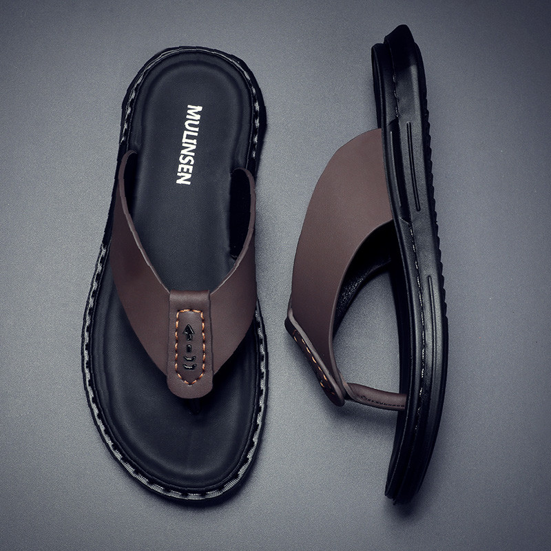 Flip-Flops Nam Mùa Hè 2025 Mặc Ngoài Nam Đi Biển Flip-Flops Chống Trơn Trượt Khử Mùi Flip-