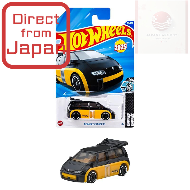 Hot Wheels Basic Car - Renault Espace F1 Toy Vehicle Miniature for Ages 3 and Up - Black JFN82