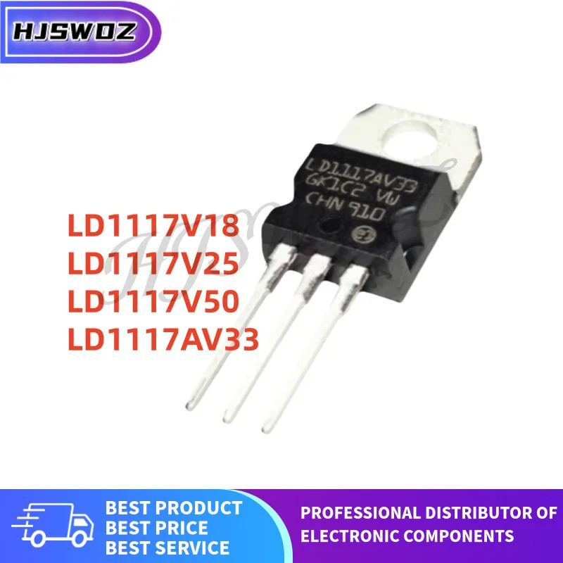 10 Cái / lô mos LD1117V18 LD1117V25 LD1117V50 LD1117AV33 LD1117V33 TO-220 Transistor Còn Hàng YEG3
