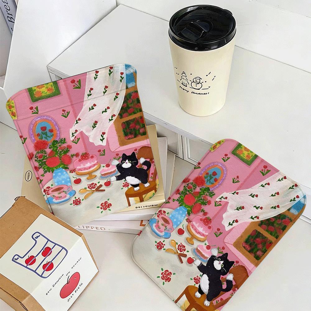 Gương trang điểm gấp mèo đen Sweet House, dễ thương du lịch