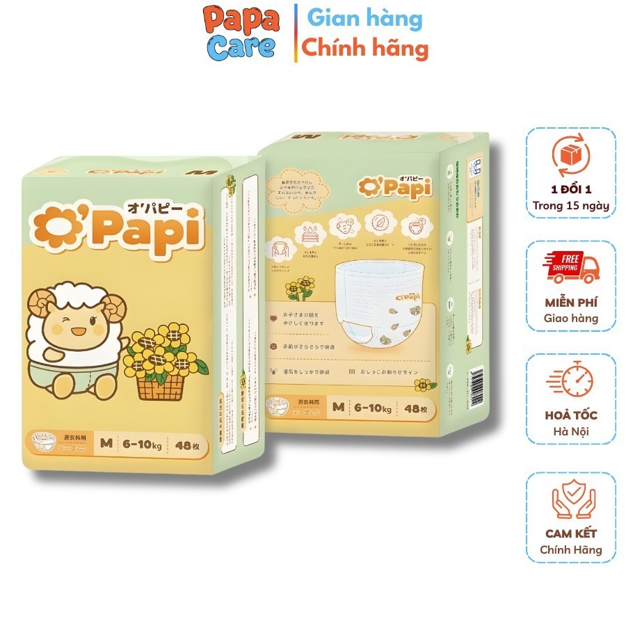 Bỉm Opapi Nội Địa Nhật Siêu Mỏng Thoáng Khí – Tã Quần/Dán Cho Bé Mềm Mại, Thấm Hút Tốt NB–XXL