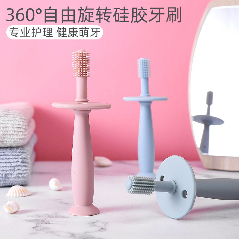 Popular~Silicone toothbrush for toddlers, mouthguard, baby teething toy, children's toothbrush for c