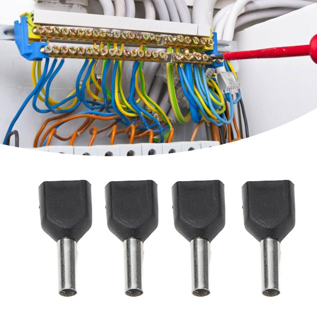 Iuxishop Iuxishop Eujgoov 100 Chiếc Đôi Cách Nhiệt Đầu Gia Cố Nhà Ga AWG 16/1.5mm² Dây Đồng Lọn Uốn 