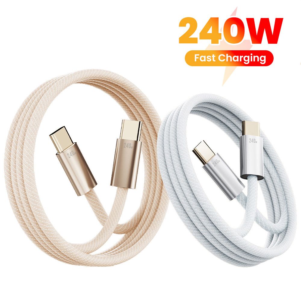 Cáp bện sạc nhanh Elough 240W PD Type C Dây cáp sạc điện thoại di động