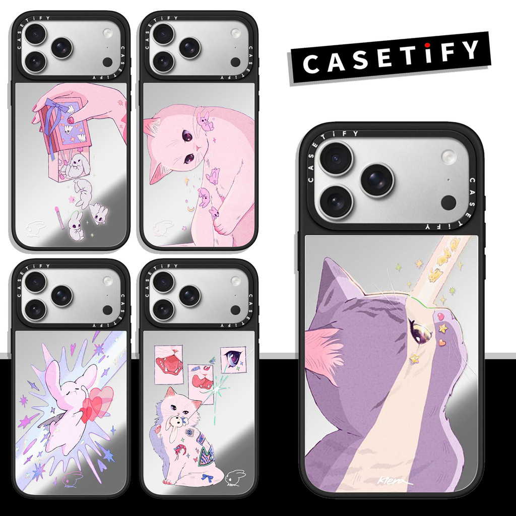 Vòng cổ Ngọc trai Kiera Won Cat Casetify Gương Vỏ điện thoại Thích hợp cho iPhone17ProMax iP17Air Tư