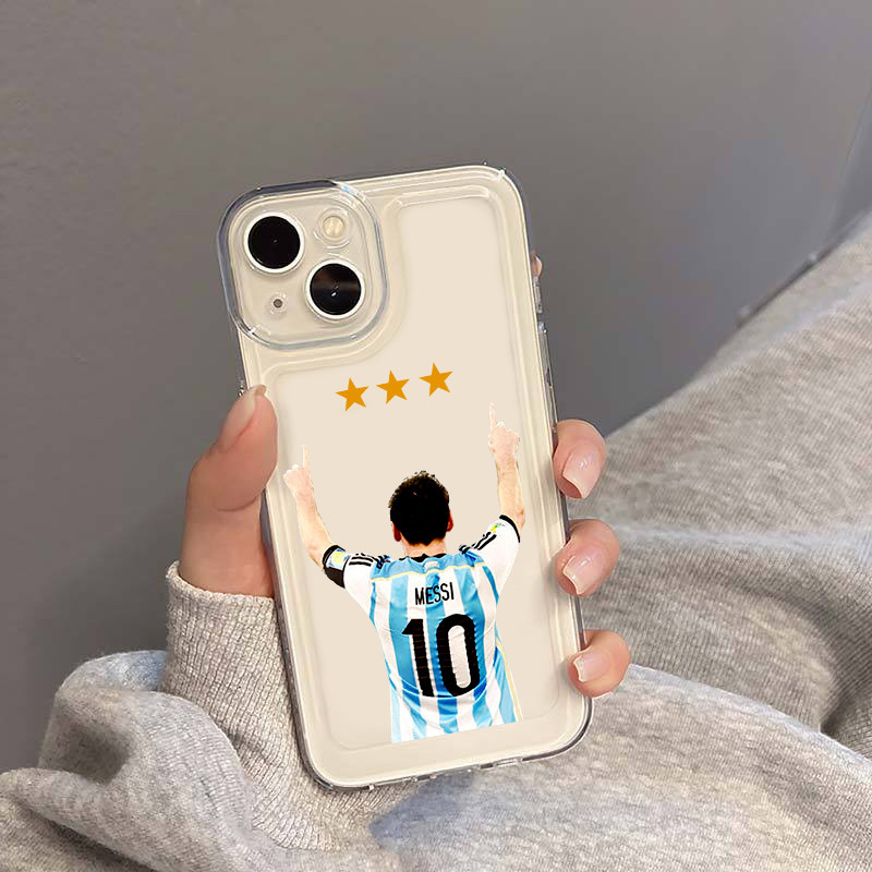 Ốp điện thoại iPhone hình Messi tại World Cup, tương thích với iPhone 17/13/11/12/14/15 Pro Max/16 P