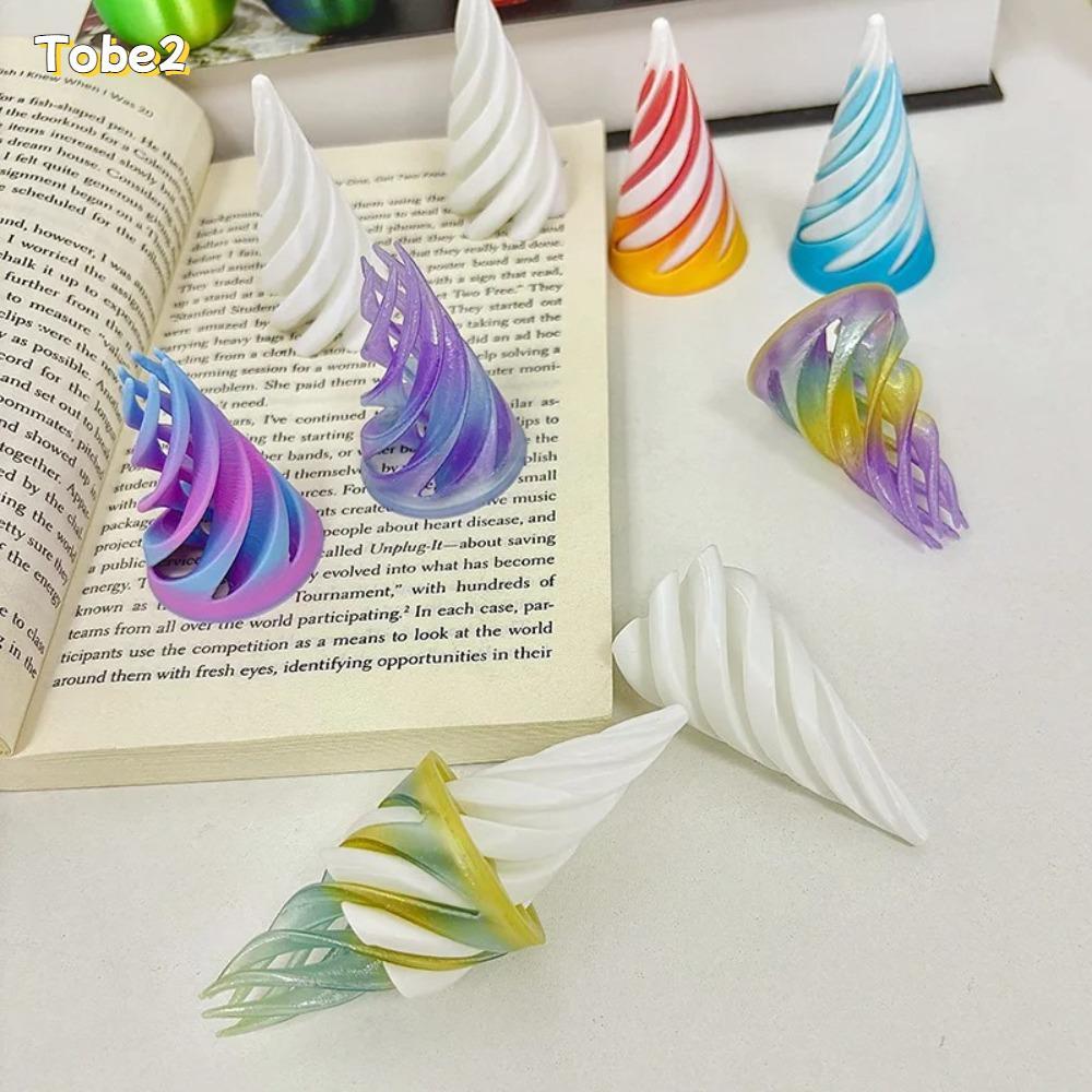 TOBE2 Kim tự tháp bất khả thi, Điêu khắc in hình Thiết kế xoắn ốc Đồ chơi hình nón xoắn ốc in hình, 