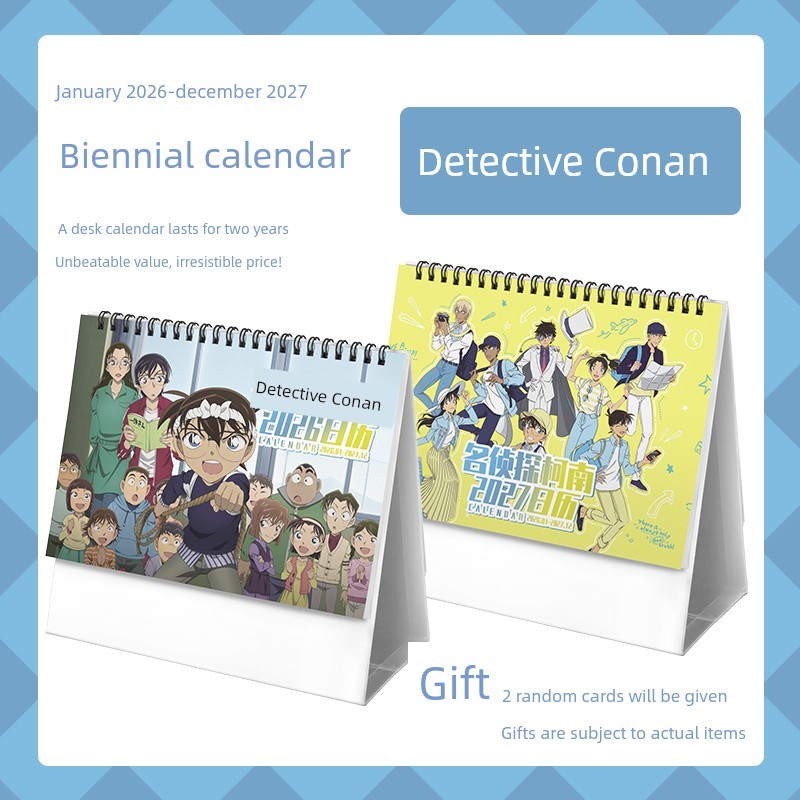 lịch để bàn lịch để bàn 2026 Thám tử lừng danh Conan Xiaolan Huiyuan Aixin 2026-2027 Lịch để bàn sin