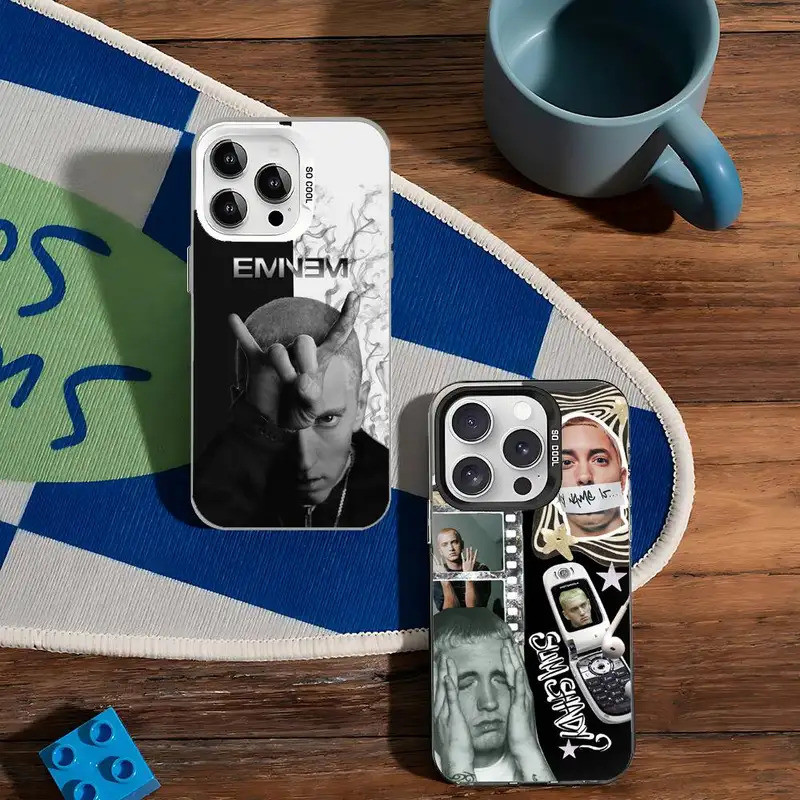 Marshall Mathers Eminem Ốp lưng IPhone 17 16 15 14 13 12 11 Pro Max Plus Màu Chống Sốc Mặt Sau Bạc