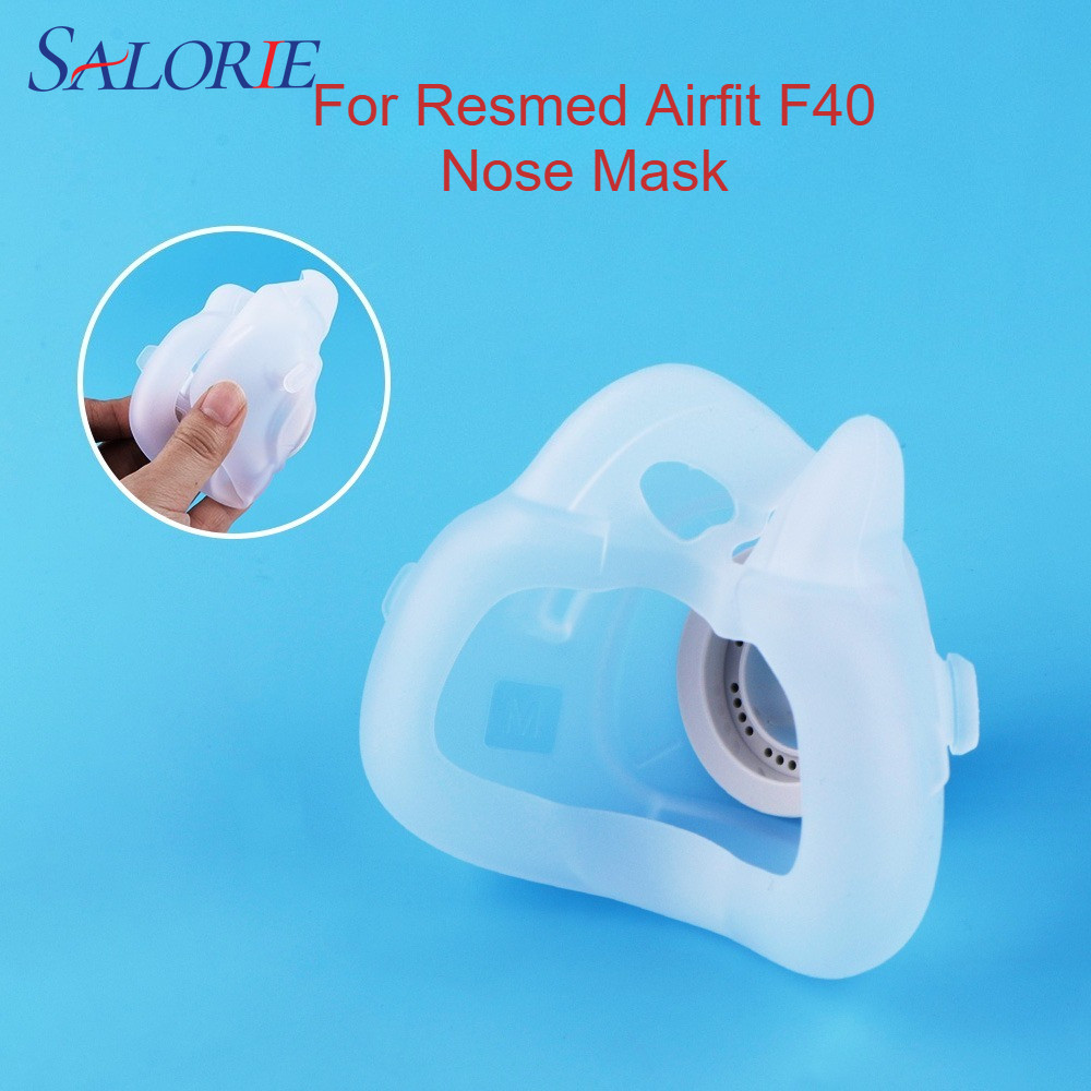 Mặt nạ đệm mũi Salorie cho đệm thay thế silicon ResMed Airfit F40 Tương thích với mặt nạ mũi đầy đủ 