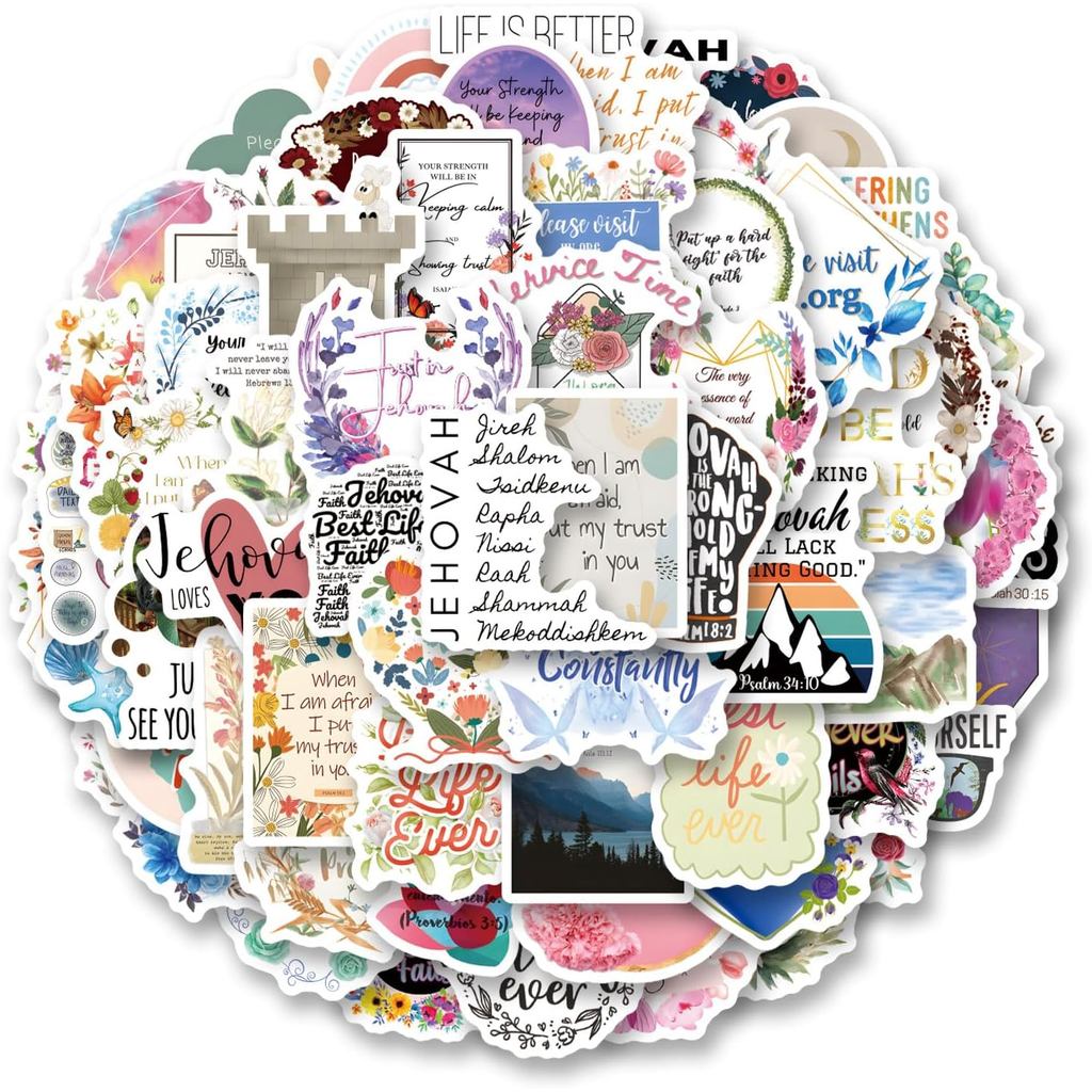 Bộ 69 Nhãn Dán JW.ORG, Đề Can Dán Chống Thấm Nước Vinyl Thẩm Mỹ Cho Bình Nước, Laptop, Điện Thoại, V