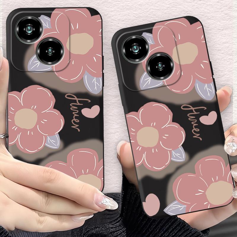 Ốp lưng ZTE Nubia Focus Pro 5G Nubia Neo 2 5G Nubia Air Water Pink Flower Matte Silicone Chống Sốc Ố