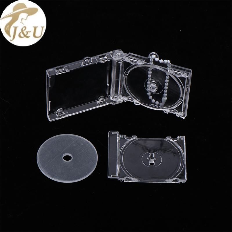 JU Ngoại Vi nk Album CD Case Móc Khóa CD Máy Nghe Nhạc CD Hình Chìa Khóa Mặt Dây Chuyền Cho DIY Ba L