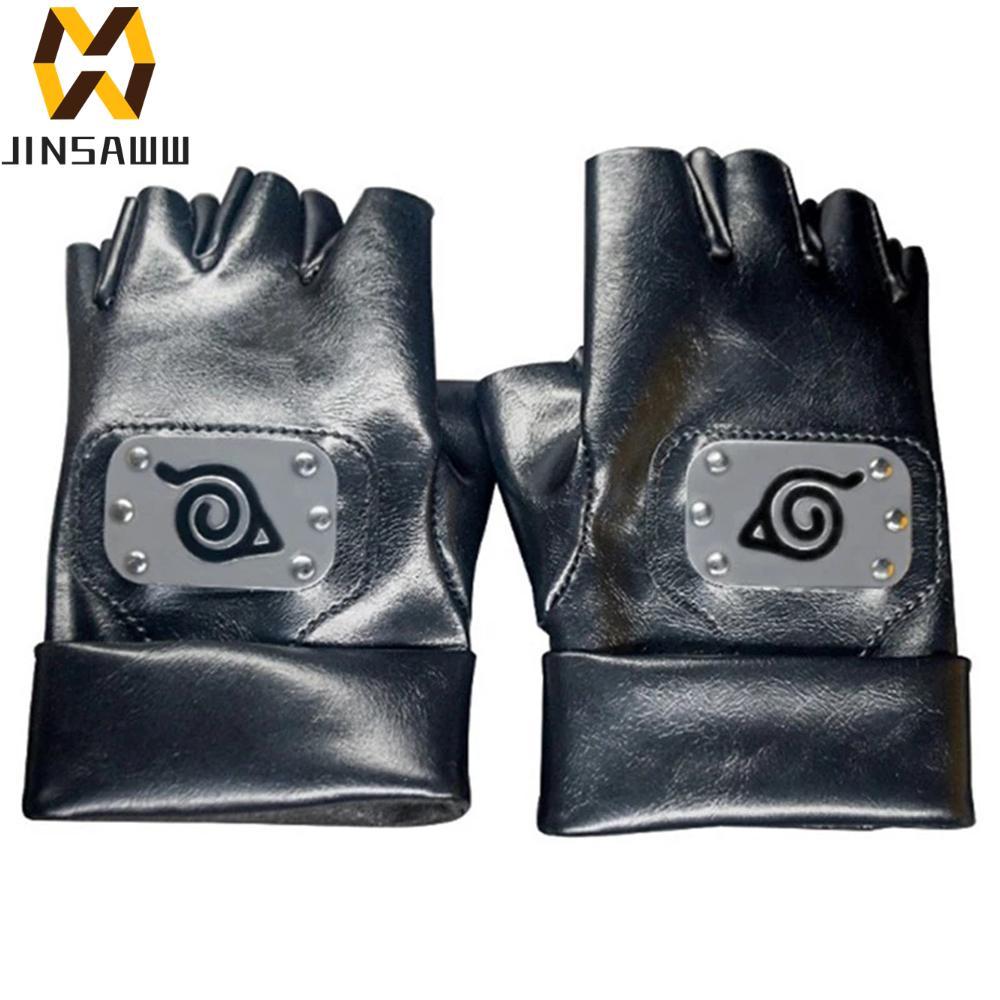 JENIFERDZ Găng Tay Không Ngón Cosplay Kakashi Màu Đen