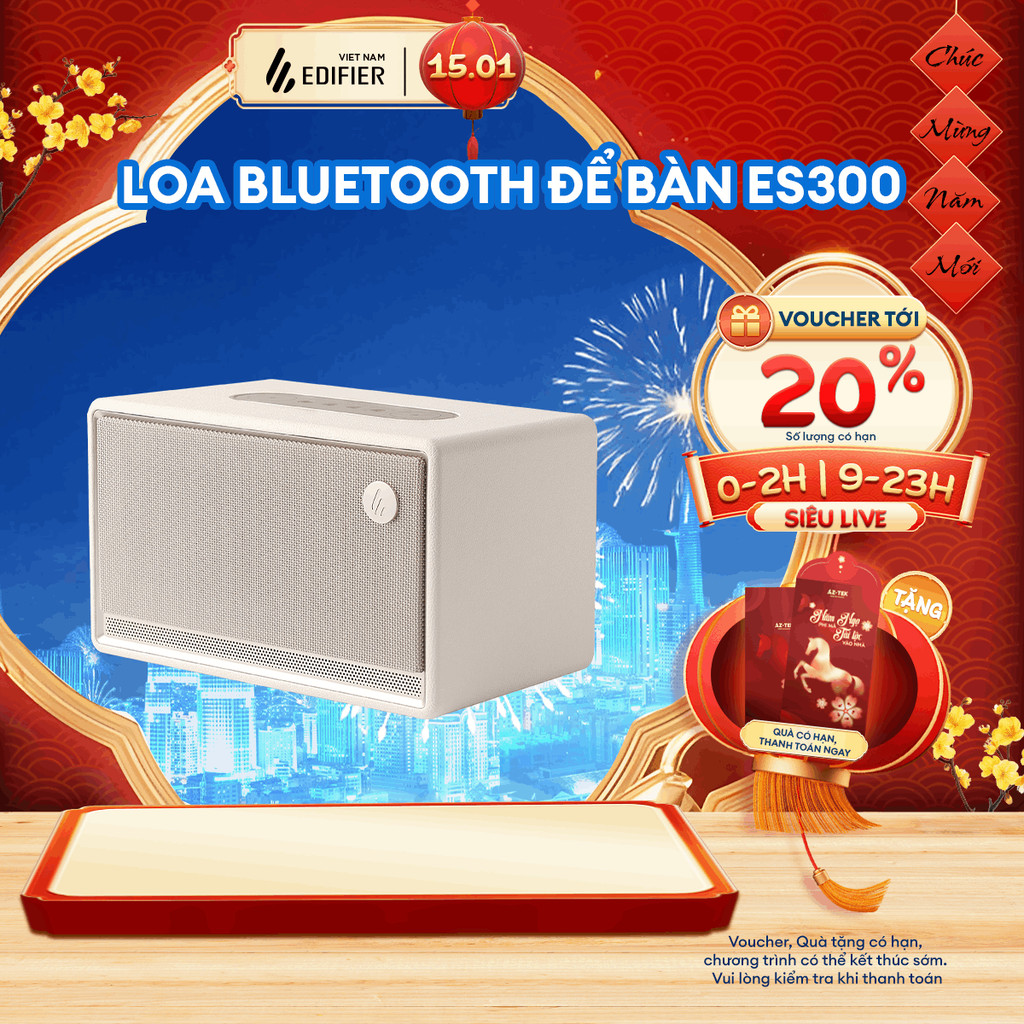 Loa Bluetooth Không Dây Để Bàn EDIFIER ES300 - Công Suất 60W - Chơi Nhạc Tới 12H - Âm Thanh Sắc Nét 