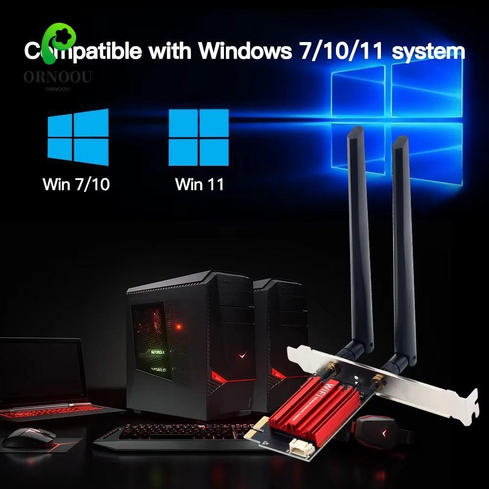 Bộ chuyển đổi WiFi ORNOOU PCIE, Card mạng không dây AC1200 WiFi 5, Bộ chuyển đổi Wifi USB băng tần k