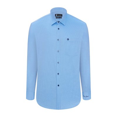 Áo sơ mi tay dài vạt tròn SAN SCIARO vải Cotton form REGULAR SS00000055