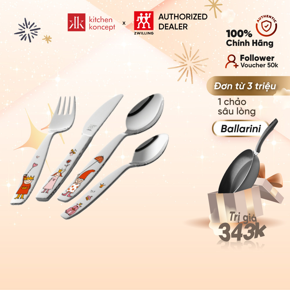 ZWILLING - Bộ muỗng nĩa trẻ em Emilie - 4 món