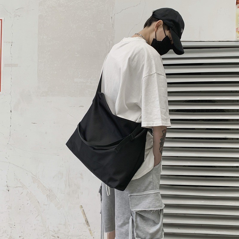 Large-Capacity Crossbody Bag 2025 New Men's Trendy Casual Travel Bag Japanese Large Shoulder Bag Hig