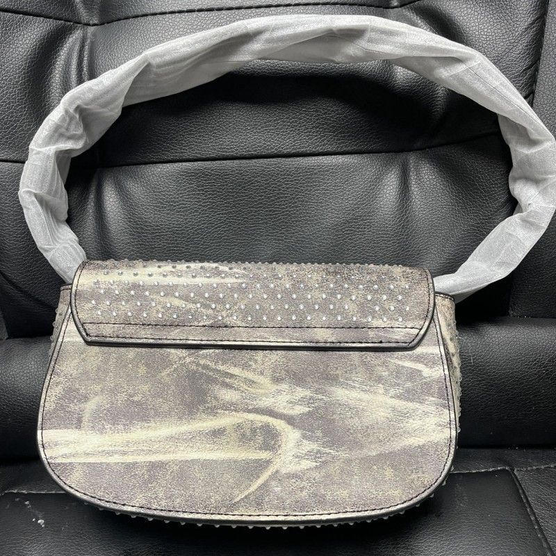 DIESEL 2024New Summer Denim Full of Diamonds D Dingdang Women's Bag Niche Versatile Single Shoulder 