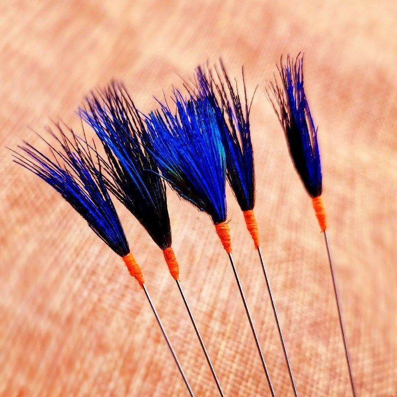 New Product#Professional Ear Cleaning Tool Peacock Blue Feather Ear Pick Advanced Ear Hair Silver Ne