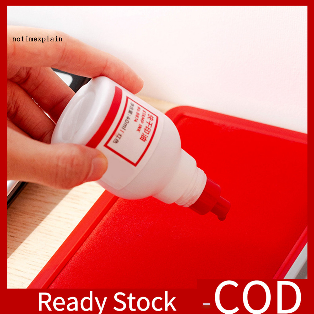 NTA Stamp Refill Ink Stamp Pad Refill Ink 40ml Tem khô nhanh Nạp mực – Màu sắc sống động lâu dài để 