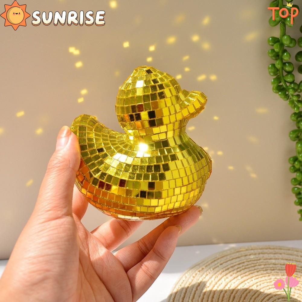 SUNRISE Disco Ball Duck, Gương Để Bàn Kính Disco Mirror Vịt Trang Trí, Trang Trí Disco Sáng Tạo Tran