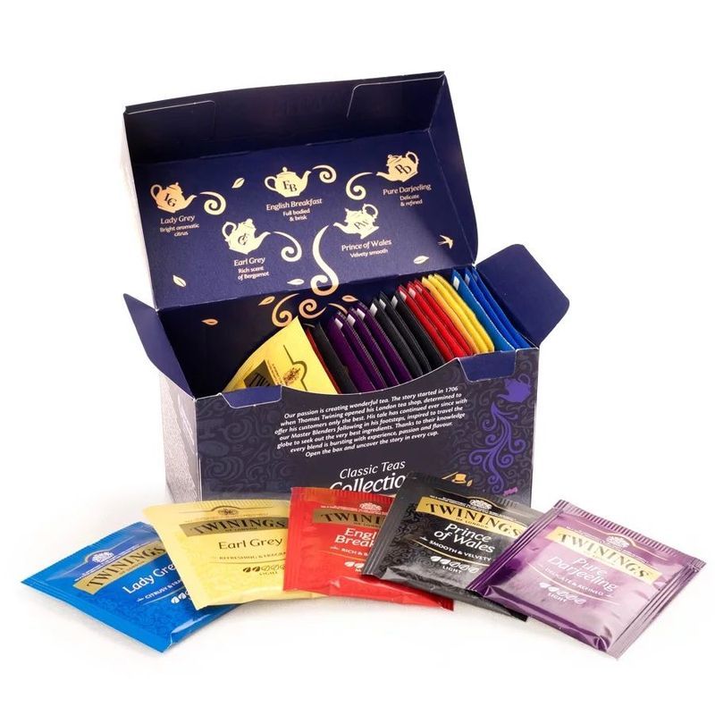 Twinings Anh Twinings Lựa Chọn Trà Đen 5 Hương Vị 20 Miếng Túi Trà Đen Làm Trà Nhập Khẩu Túi Trà Kết