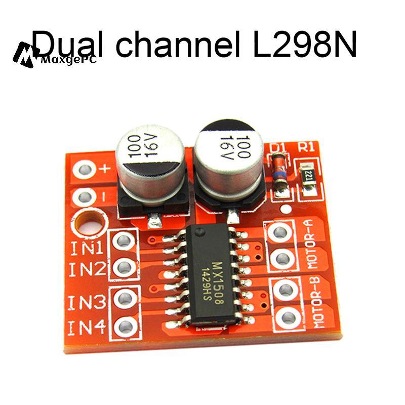 [Max-t] Mô-đun Mini điều khiển động cơ DC kênh kép Điều khiển tốc độ PWM ngoài L298N mới