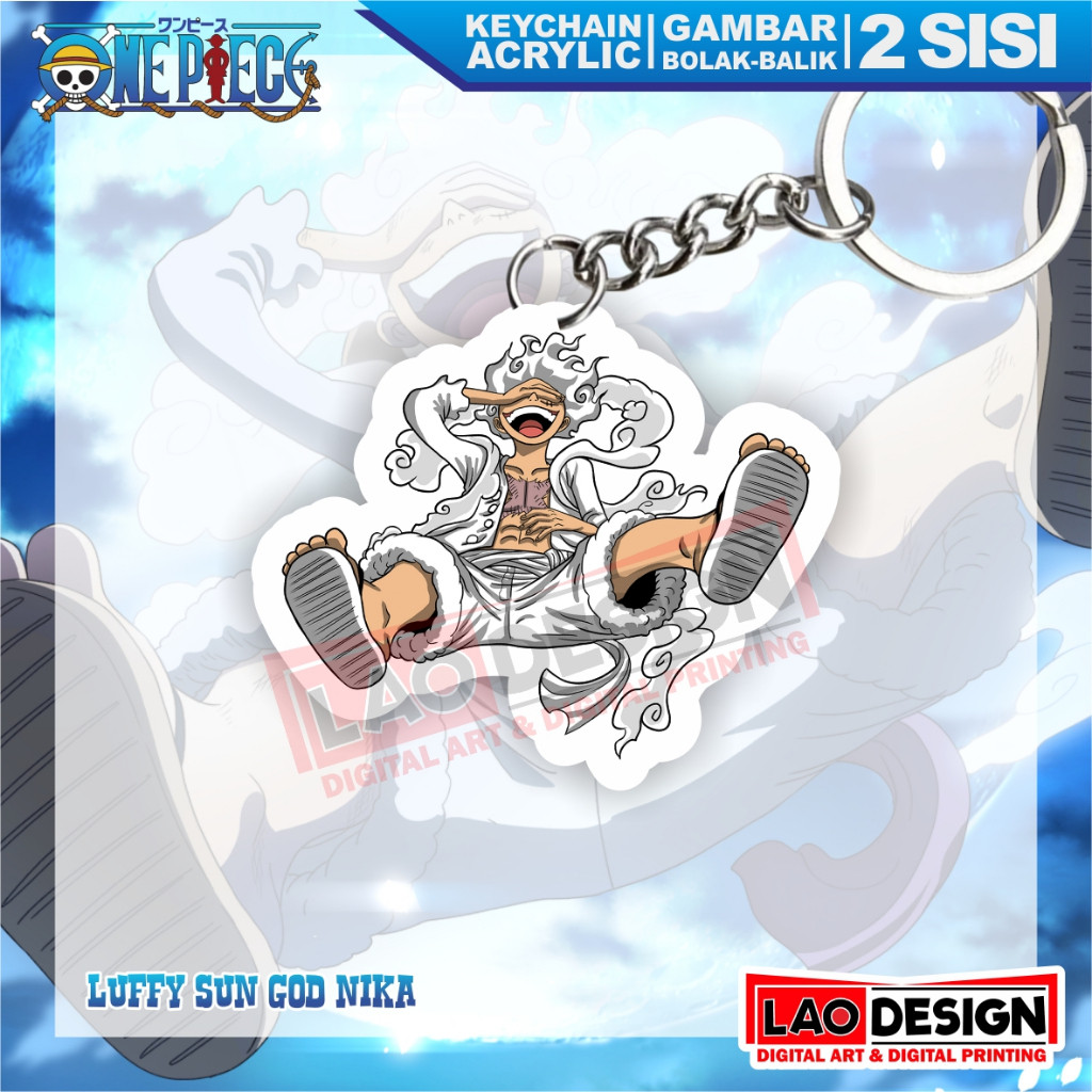 Gantungan Kunci Luffy Gear 5 - Gantungan Kunci Akrilik One Piece - Ganci Luffy One Piece - One Piece