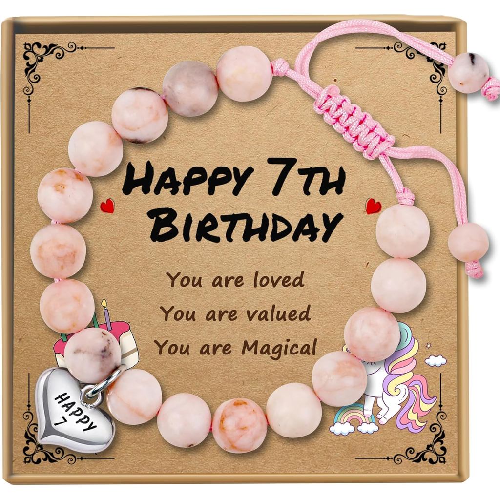 Sereney Birthday Gifts for Girls, Beaded Bracelets as 1/2 1 2 3 4 5 6 7 8 9 10 11 12 13 14 15 16 Yea