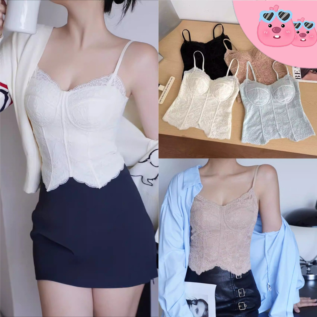 🎀bearbra🎀Miếng đệm ngực ren-Ribbon mới không khung Slim-Fit Slimer Look Beau