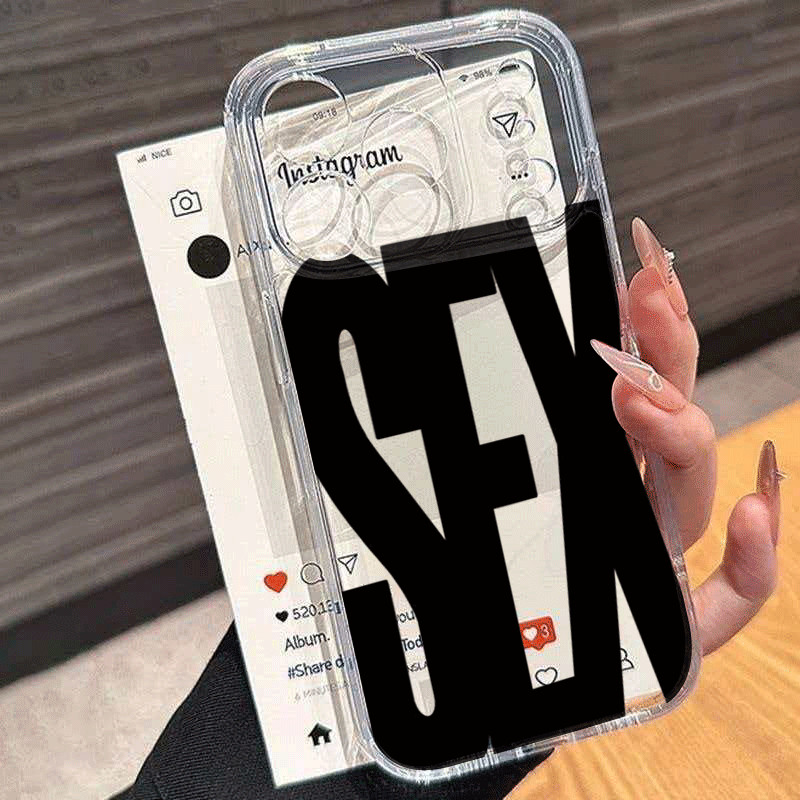 Tiếng Anh Sáng Tạo SEX Ốp Lưng IPhone 17 15 16 11 13 12 14 Pro Max X XR XS Max 7 8 Plus 12 13 Mini T