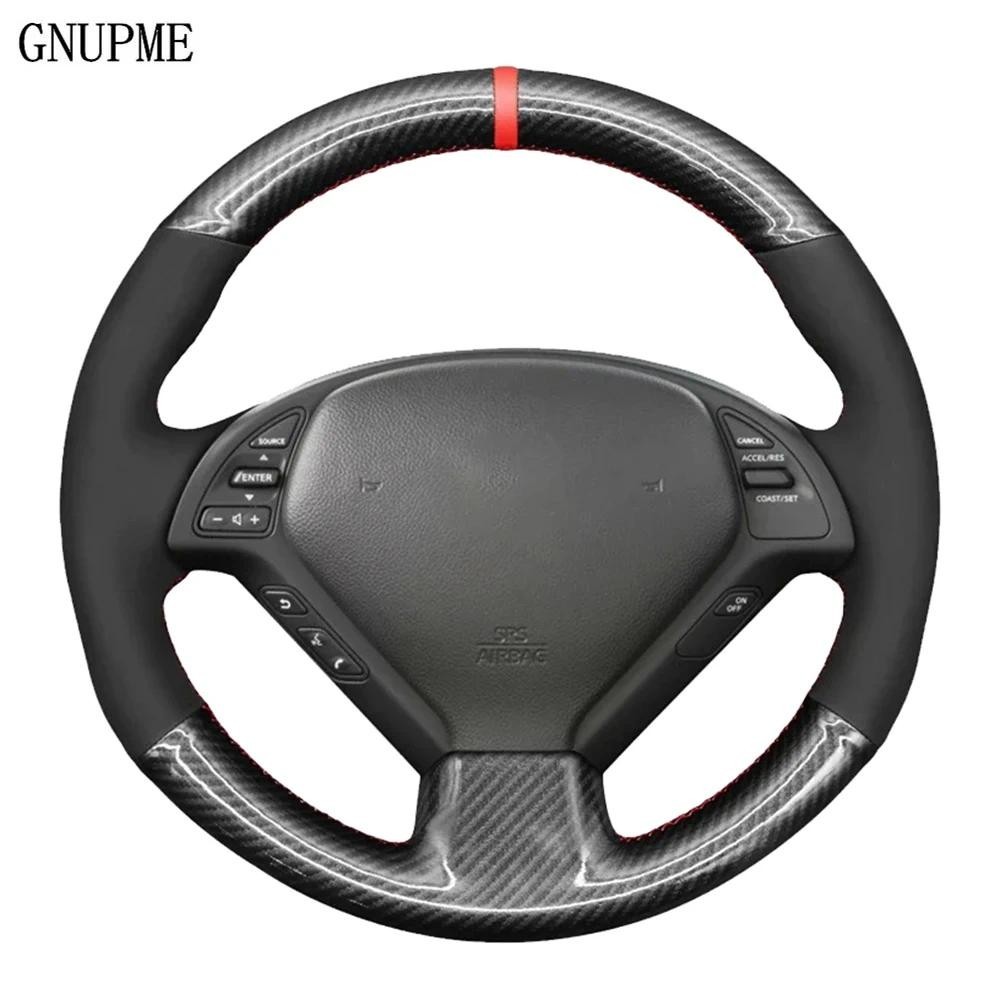 Bọc Vô Lăng Ô Tô Da Lộn Tay Khâu Cho Infiniti G G37 EX EX35 EX37 Q Q40 Q60 QX50 2008-2018 Nissan Sky