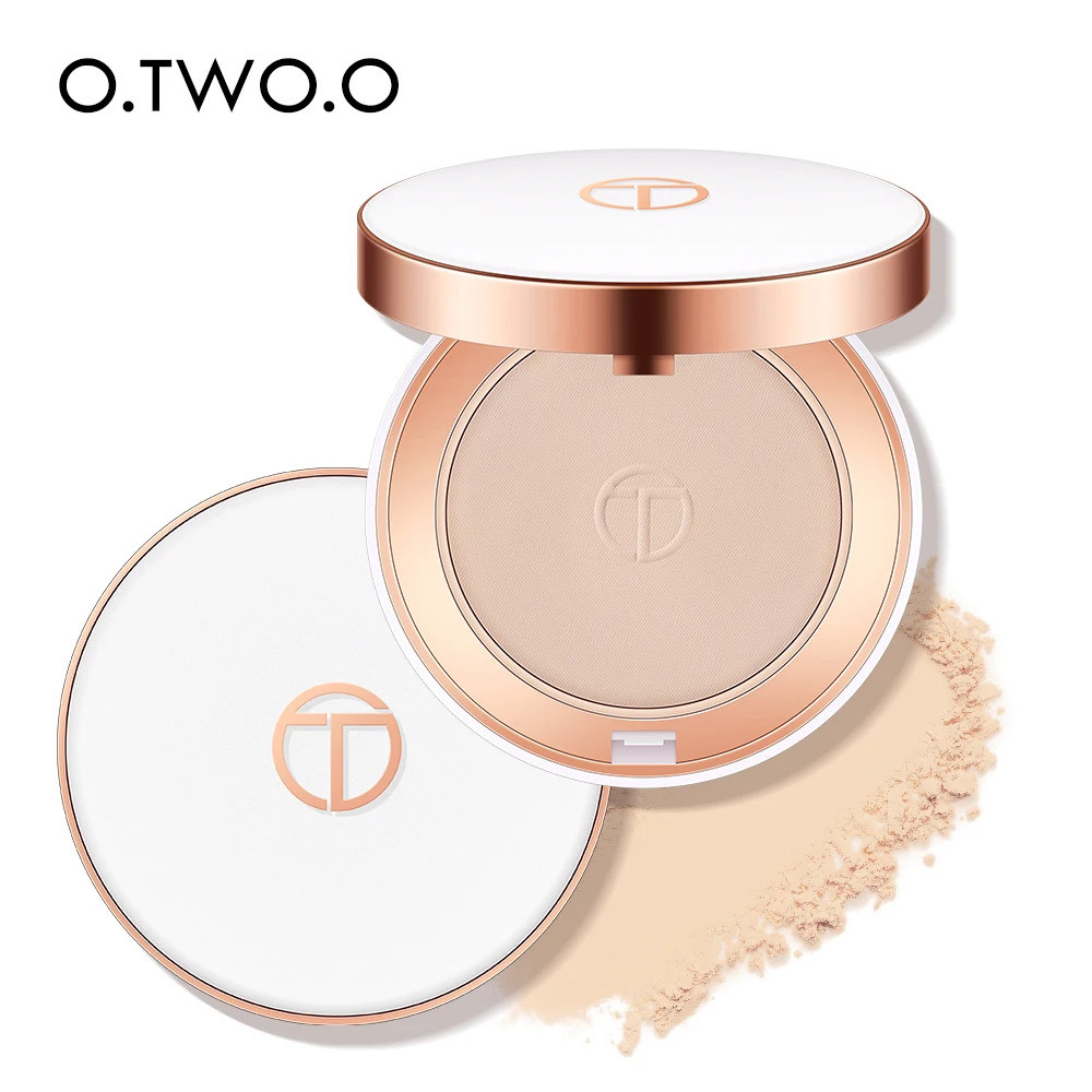 O.TWO.O Setting Powder Cushion Bột Nhỏ Gọn Kiểm Soát Dầu 3 Màu Matte Smooth Finish Concealer Trang Đ