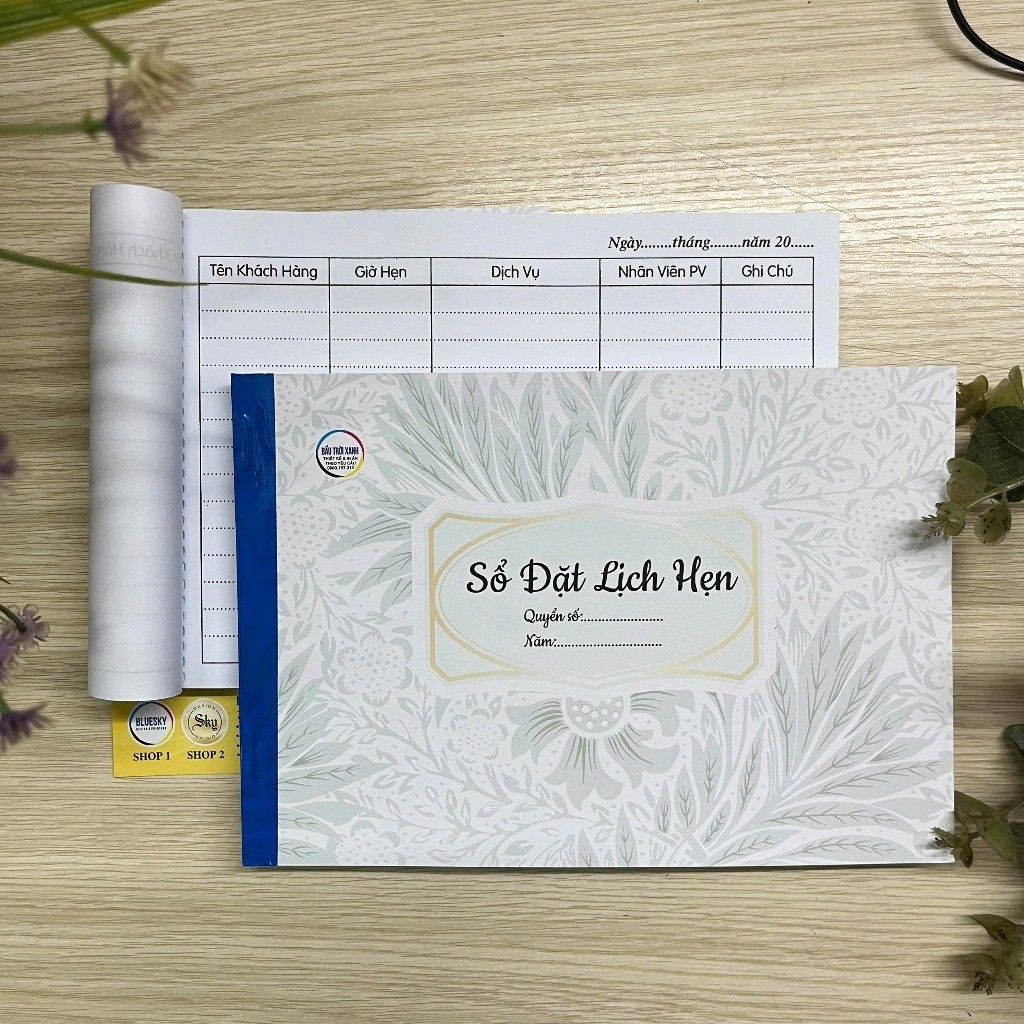 Sổ đặt lịch hẹn ( booking) khổ A4/ 200 trang giấy dày (8074)