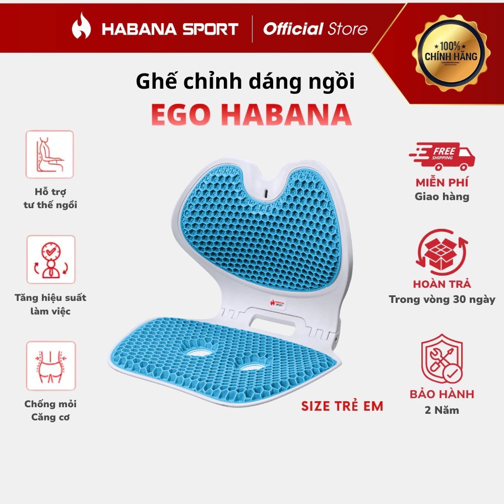 [HABANA SPORT CHÍNH HÃNG] Ghế Chỉnh Dáng EGO Kids Công Thái Học Gấp Gọn, Chỉnh Dáng Cột Sống.
