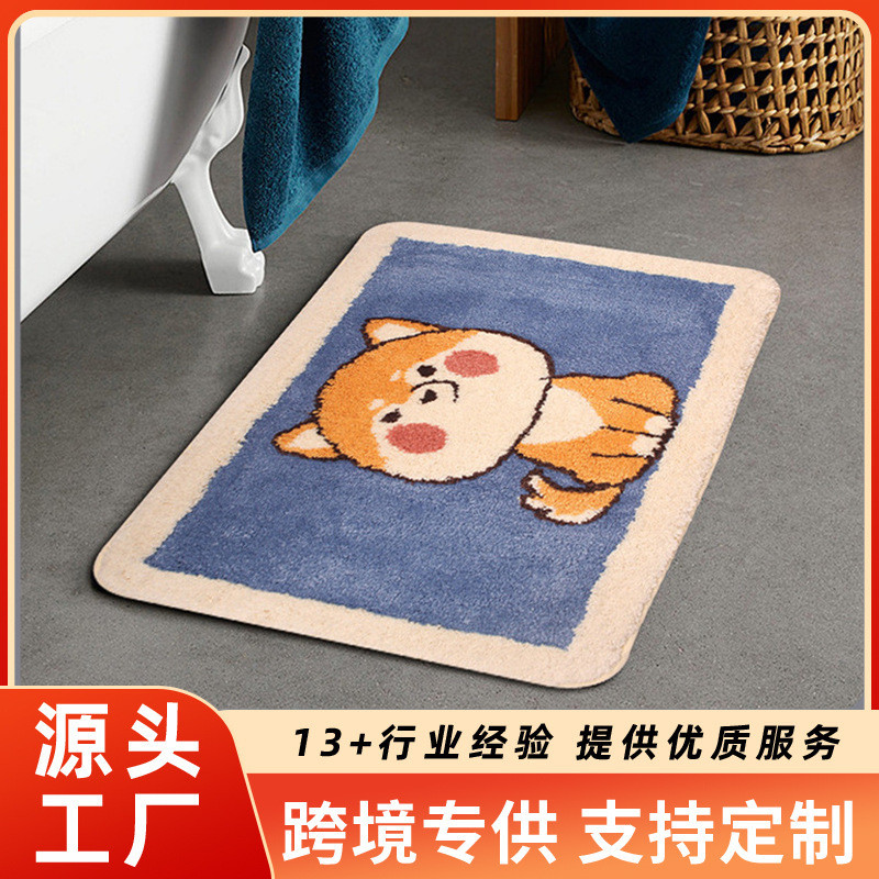 Hoạt Hình Hoạt Hình Akita Inu Shiba Inu Phòng Tắm Lối Vào Hộ Gia Đình Chống Trơn Trượt Sàn Thảm Gia 