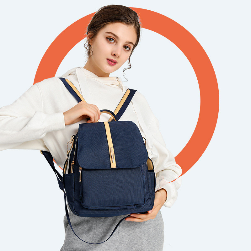 Authentic women's bag, trendy new fashion women's backpack, waterproof nylon large-capacity travel b
