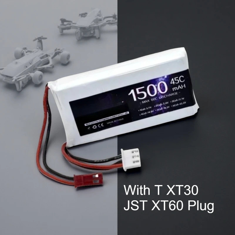 2s 1500mah 45C 7.4V Pin LIPO cho RC Drone Trực Thăng Xe FPV Phụ tùng thuyền với phích cắm T XT30 JST