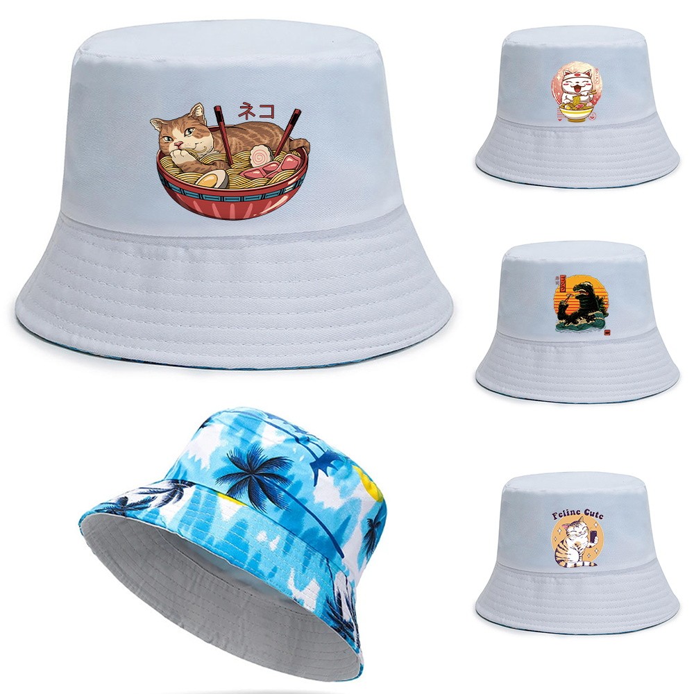 Fashionable fisherman hat Best seller Hiking trekking hat UV protection Double-sided wear Cotton Sun