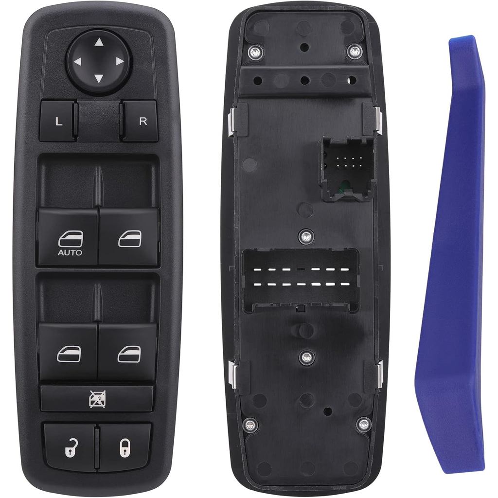 Công tắc cửa sổ điện Obaee Nút điều khiển chính Bên trái Trình điều khiển Tương thích với 2011-2016 Dodge Journey 2.4L 3.6L, thay thế OEM 68084001AB 68084001AC / DC 68084001AD DWS1893, 1 Ô Tô