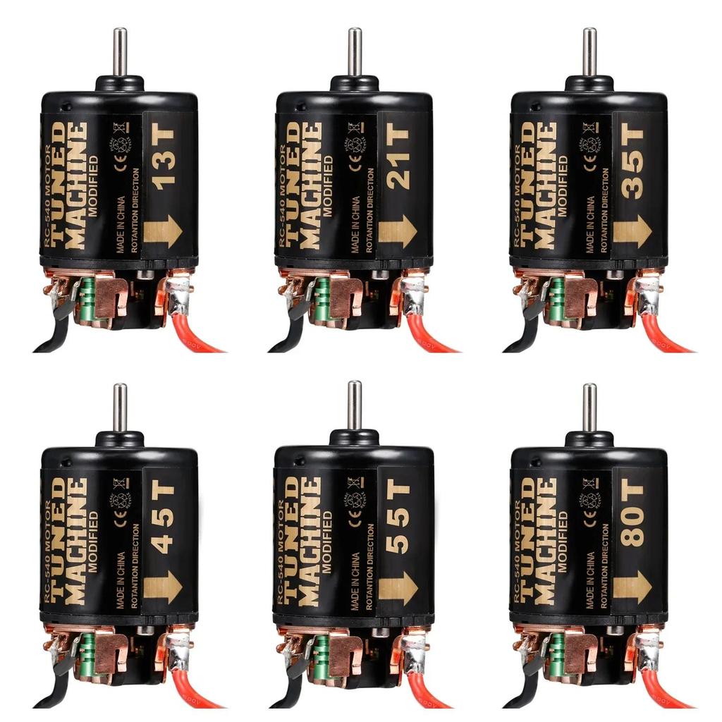 540 Chải Động Cơ Chống Thấm Nước 13T 21T 35T 45T 55T 80T cho 1 / 10 RC Xe Bánh Xích Trục SCX10 AXI03