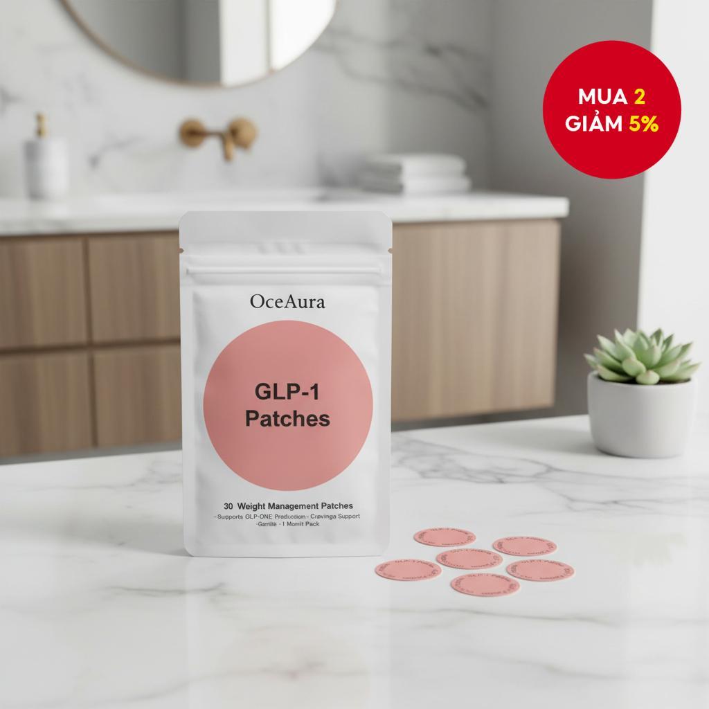 30 miếng dán da GLP-1 dành cho phụ nữ và nam giới - Miếng dán mỹ phẩm tự nhiên với công thức GLP1
