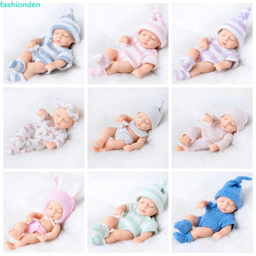 FASHIONDEN Bé Sơ Sinh Búp Bê, Cảm Ứng Mềm Mại Mini Bé Sơ Sinh Búp Bê, Búp Bê Sơ Sinh Silicone Sống Đ