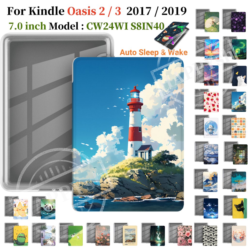 Dành Cho Kindle Oasis 2 3 9th 10th Gen 7.0 inch CW24WI S8IN40 Họa Tiết Sơn Chất Lượng Cao Acrylic Tr