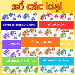 (4026) Sổ ghi chép, chấm công, ứng lương, theo dõi spa, khách sạn-Hotel, nhà trọ khổ A4 keo gáy 100 trang,200trang