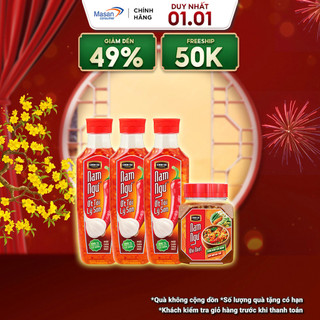  Combo 3 Nước Mắm Pha Sẵn Nam Ngư Ớt Tỏi Lý Sơn 300ml & Kho quẹt Nam Ngư Tôm Khô Cà Mau Tóp Mỡ 